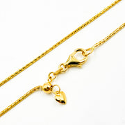 TRE004. 14k Solid Yellow Gold Wheat Chain